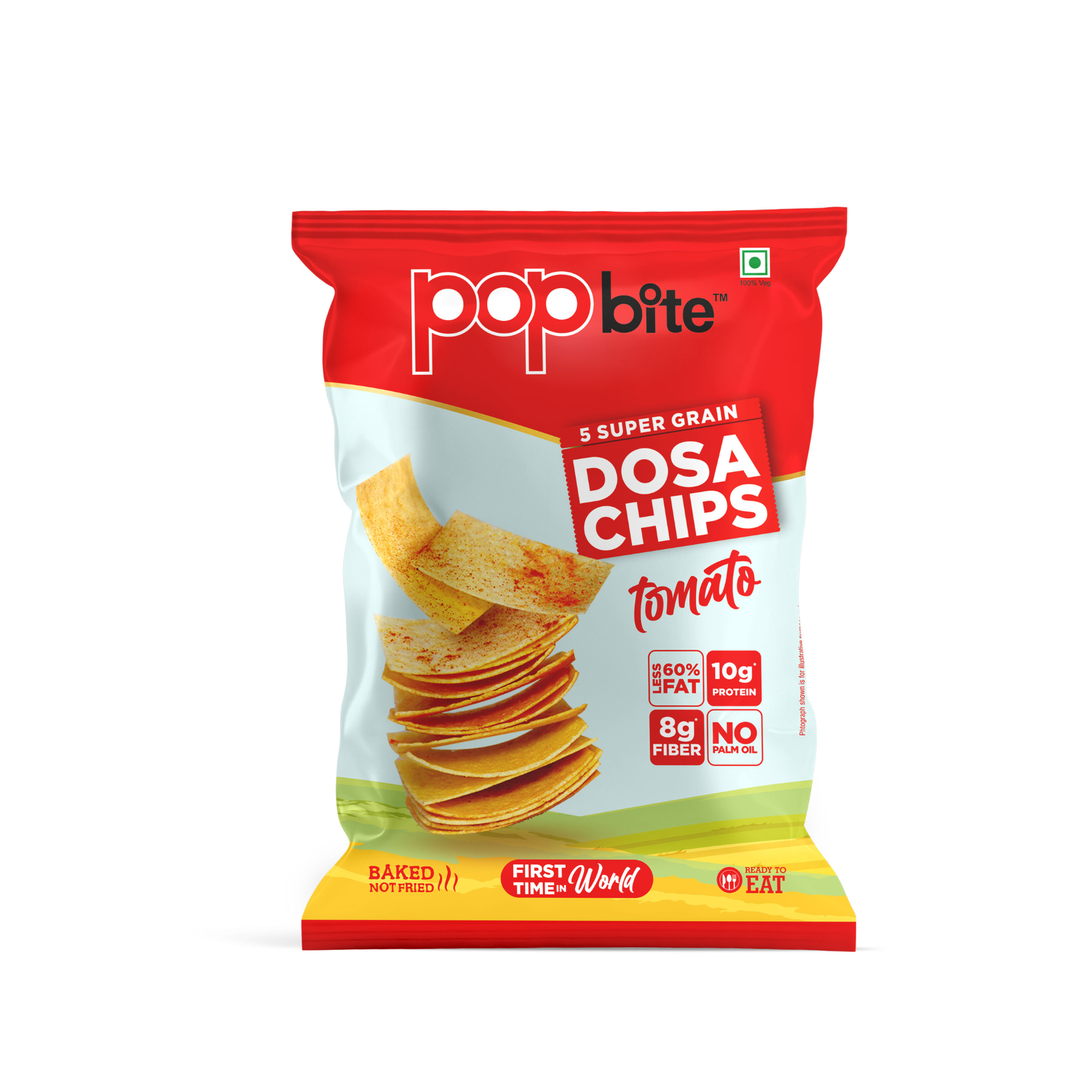 Popbite Dosa Chips  Tomato 75Gm