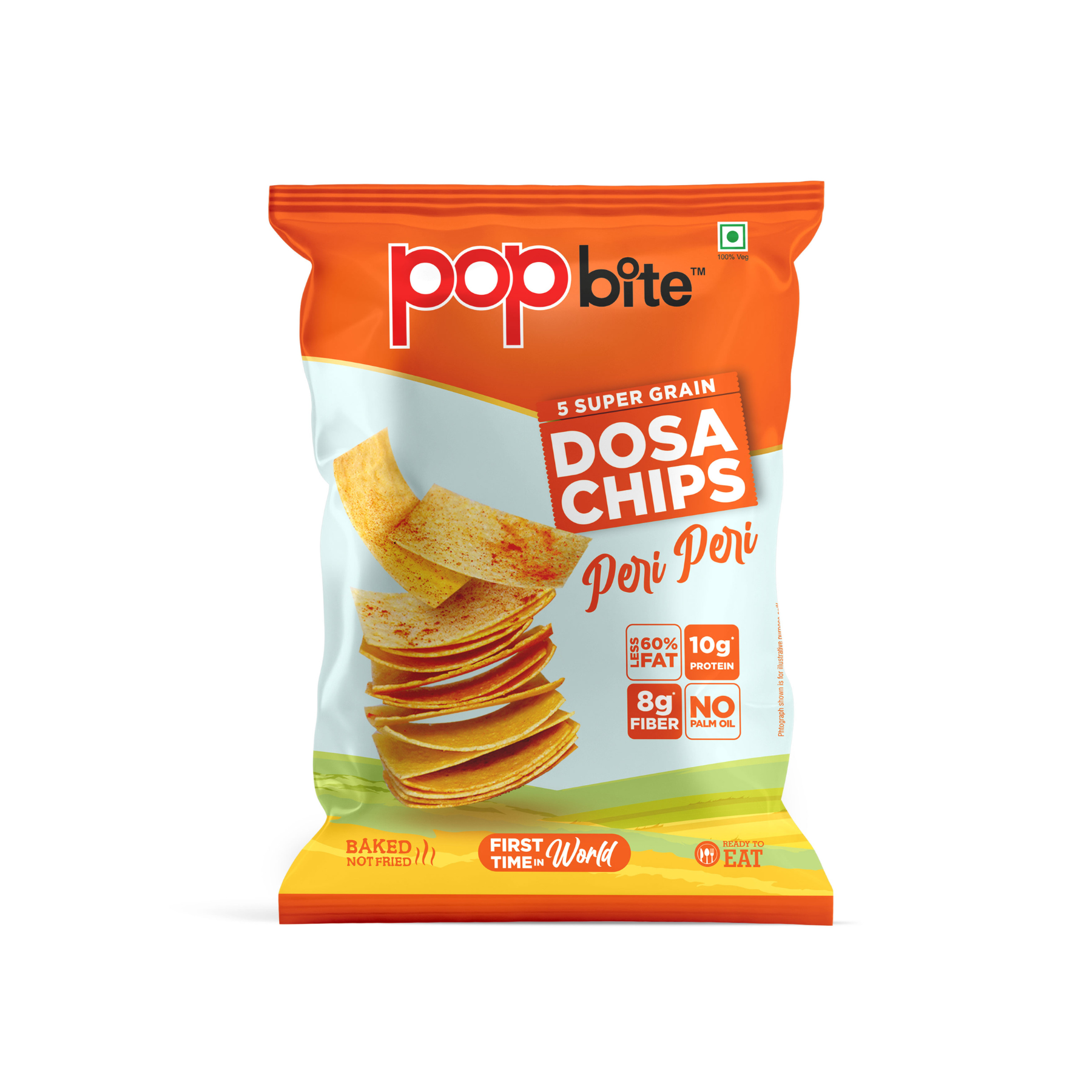 popbite Dosa Chips Periperi 75Gm