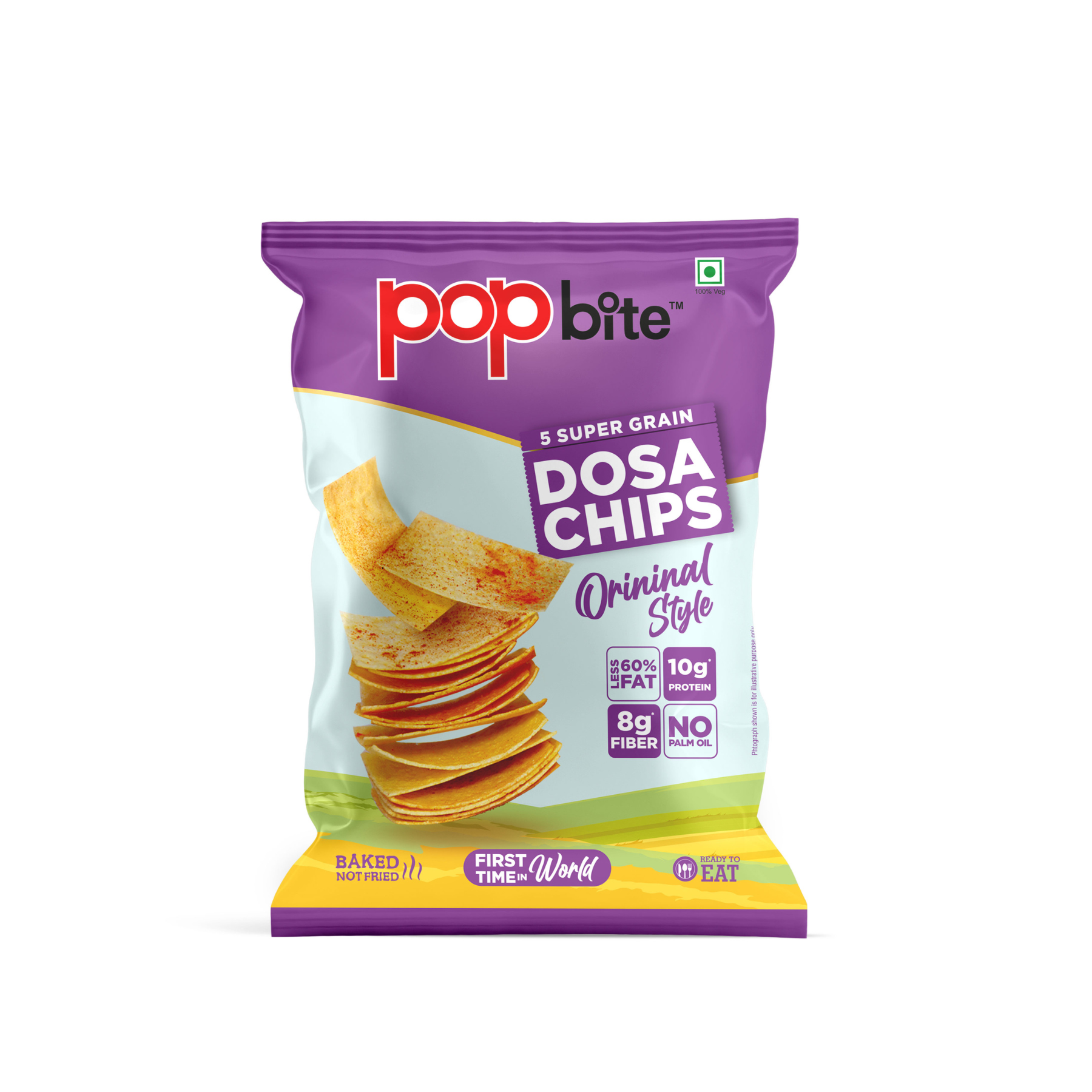 Popbite Dosa Chips Original Style  80Gm