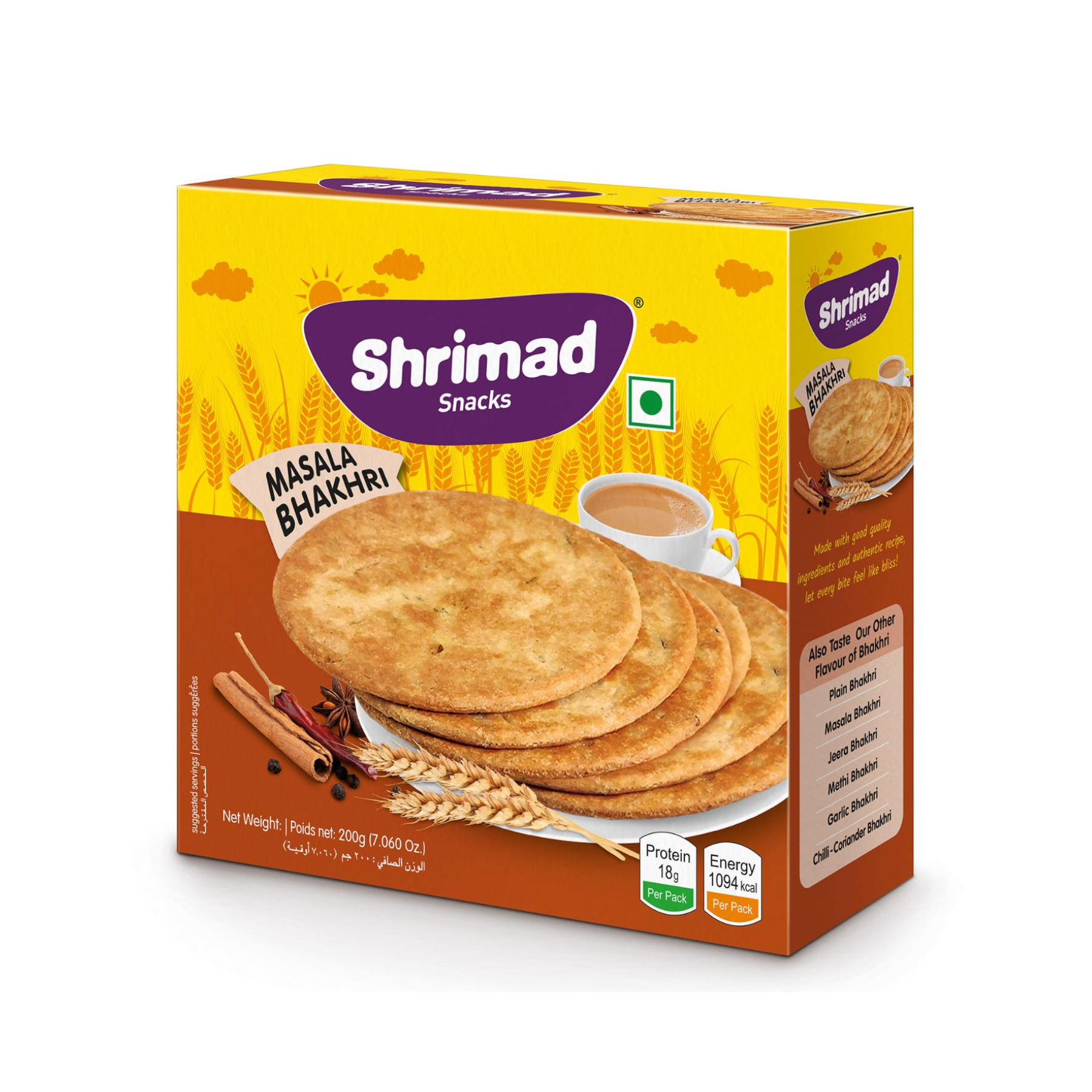 Shrimad Masala Bhakhari  200Gm